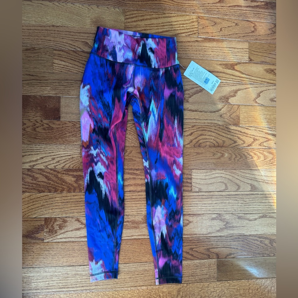New! Lululemon Wunder Train High-Rise Crop 28” Digital Current Pink Multi - Picture 5 of 6